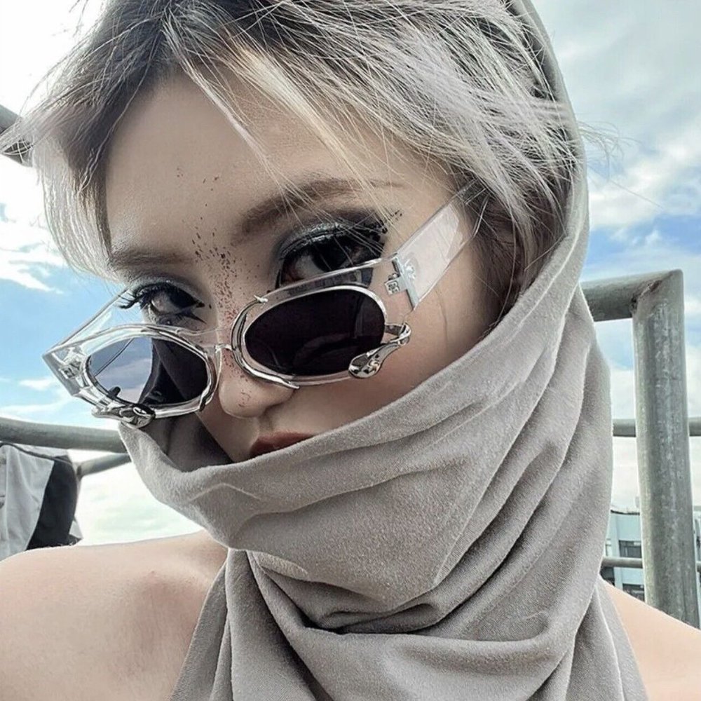 Luxury Cat Eye Sunglasses Women Brand Designer Fashion Small Frame Sun Glasses - Picture 8 of 9